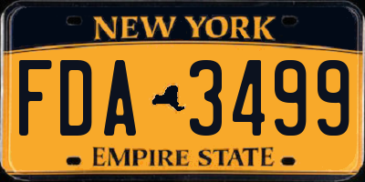 NY license plate FDA3499