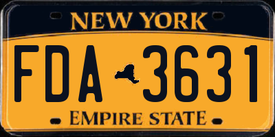 NY license plate FDA3631