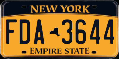 NY license plate FDA3644