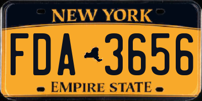 NY license plate FDA3656