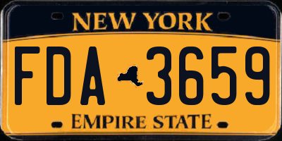NY license plate FDA3659