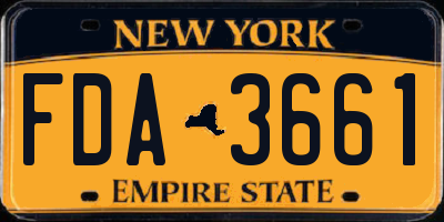 NY license plate FDA3661