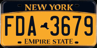 NY license plate FDA3679