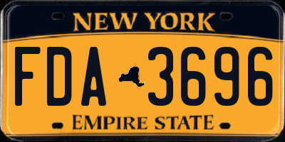 NY license plate FDA3696
