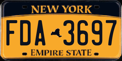 NY license plate FDA3697