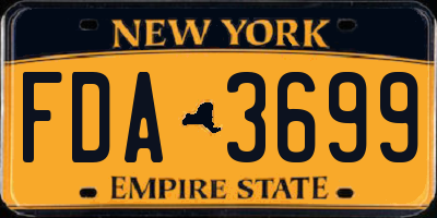 NY license plate FDA3699