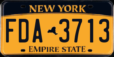 NY license plate FDA3713