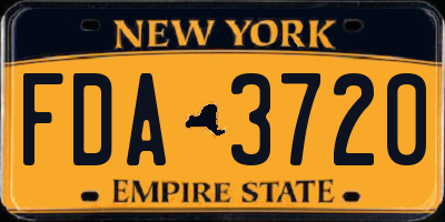 NY license plate FDA3720