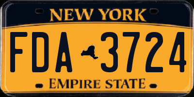 NY license plate FDA3724