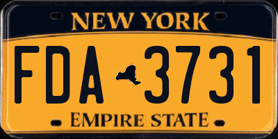 NY license plate FDA3731