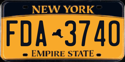 NY license plate FDA3740