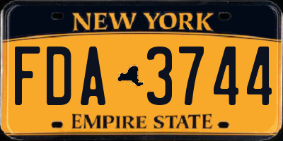 NY license plate FDA3744