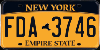 NY license plate FDA3746