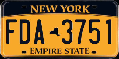 NY license plate FDA3751