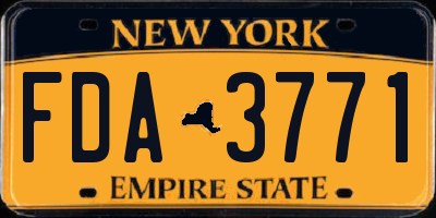 NY license plate FDA3771
