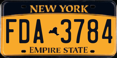 NY license plate FDA3784