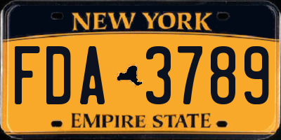NY license plate FDA3789