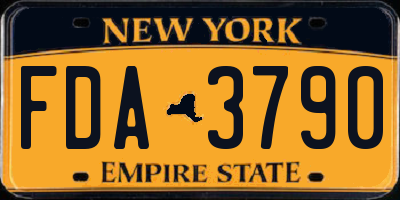 NY license plate FDA3790