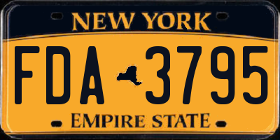 NY license plate FDA3795