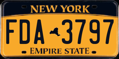 NY license plate FDA3797