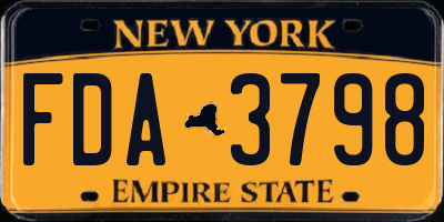 NY license plate FDA3798