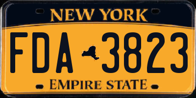 NY license plate FDA3823
