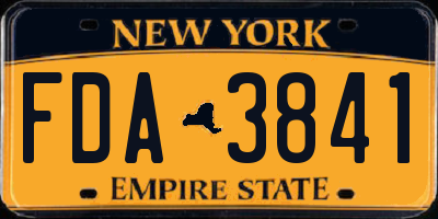 NY license plate FDA3841