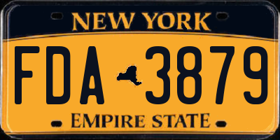 NY license plate FDA3879