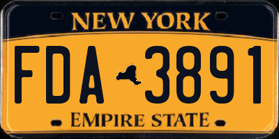 NY license plate FDA3891