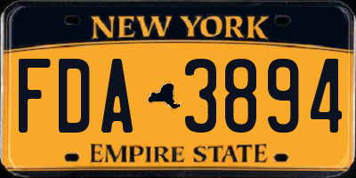 NY license plate FDA3894