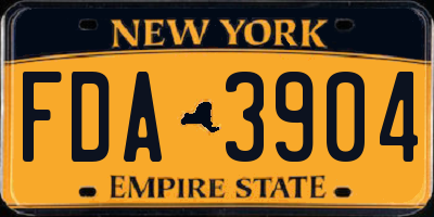 NY license plate FDA3904