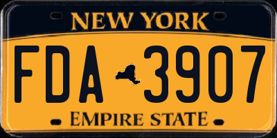 NY license plate FDA3907