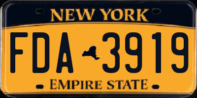 NY license plate FDA3919