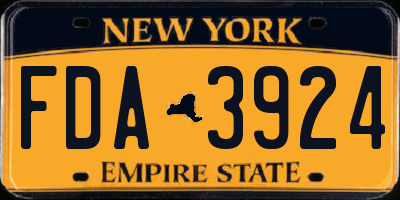 NY license plate FDA3924