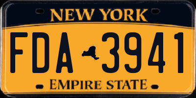 NY license plate FDA3941