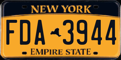NY license plate FDA3944