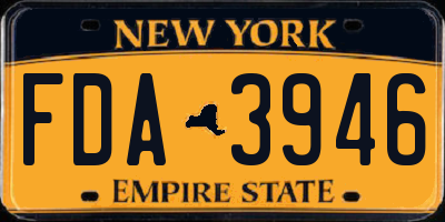 NY license plate FDA3946
