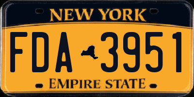NY license plate FDA3951