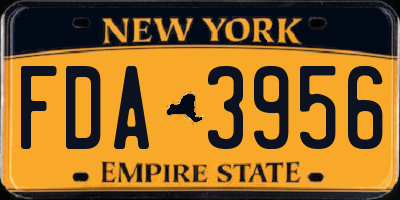 NY license plate FDA3956