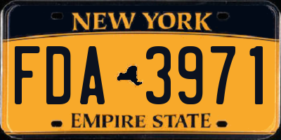 NY license plate FDA3971