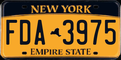 NY license plate FDA3975