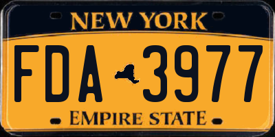 NY license plate FDA3977