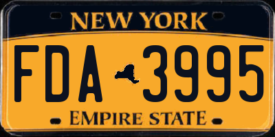 NY license plate FDA3995
