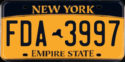 NY license plate FDA3997