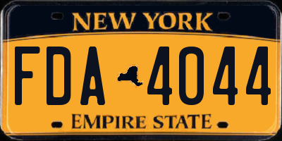 NY license plate FDA4044