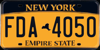 NY license plate FDA4050