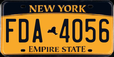 NY license plate FDA4056