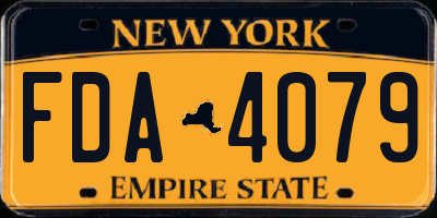 NY license plate FDA4079