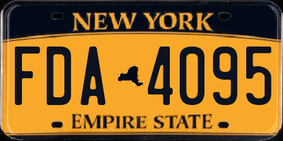 NY license plate FDA4095