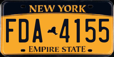 NY license plate FDA4155
